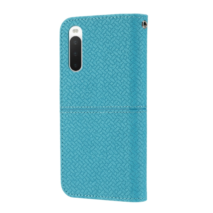 For Sony Xperia 10 VI Woven Texture Stitching Magnetic Leather Phone Case