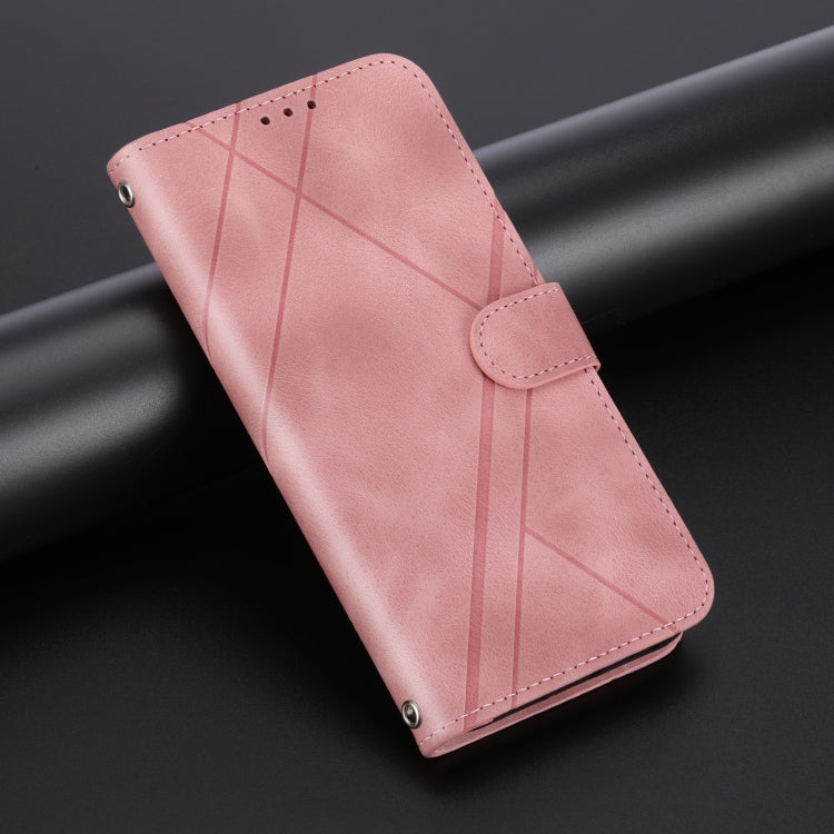 For Sony Xperia 1 VI Embossed Line Leather Phone Case with Lanyard