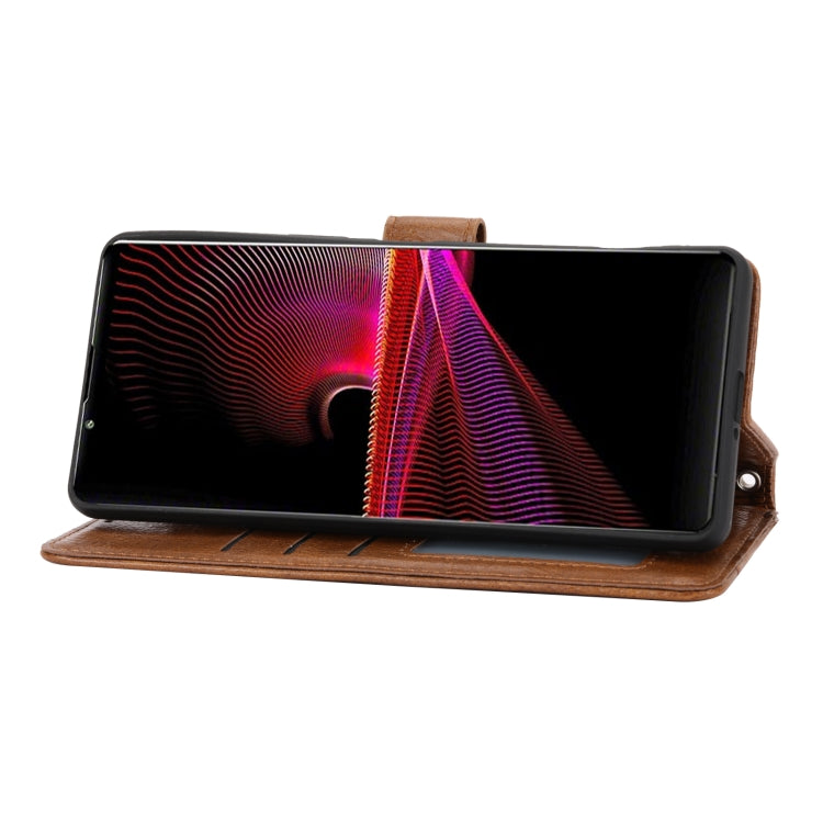 For Sony Xperia 1 VI Oil Skin Zipper Wallet Leather Phone Case