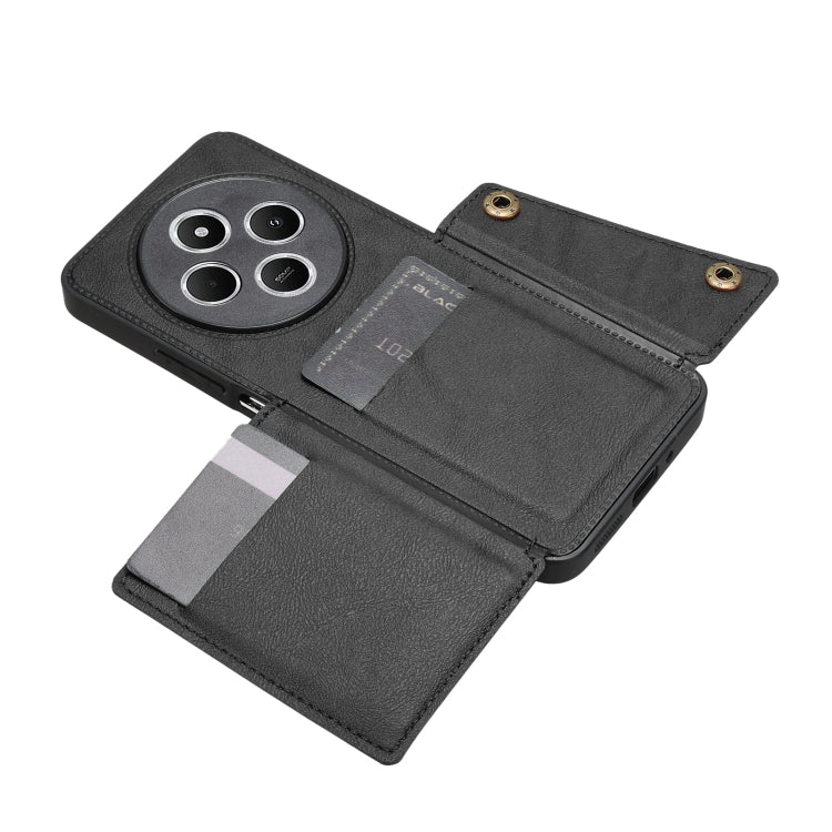 For Redmi 14C 4G Double Buckle Card Slots Magnetic Phone Case