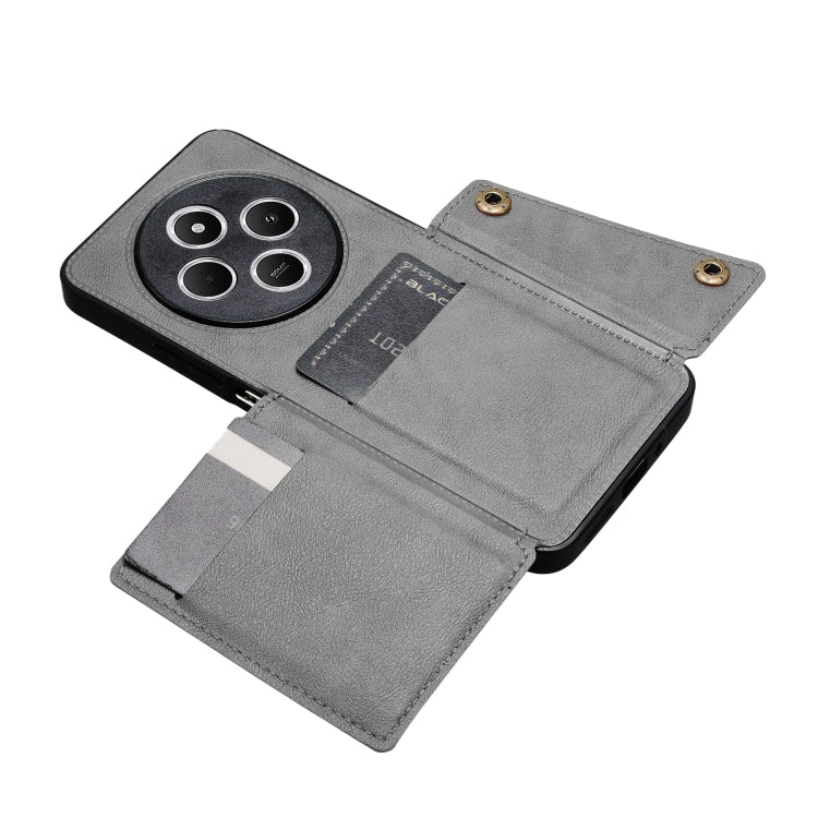 For Redmi 14C 4G Double Buckle Card Slots Magnetic Phone Case