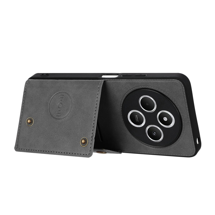For Redmi 14C 4G Double Buckle Card Slots Magnetic Phone Case