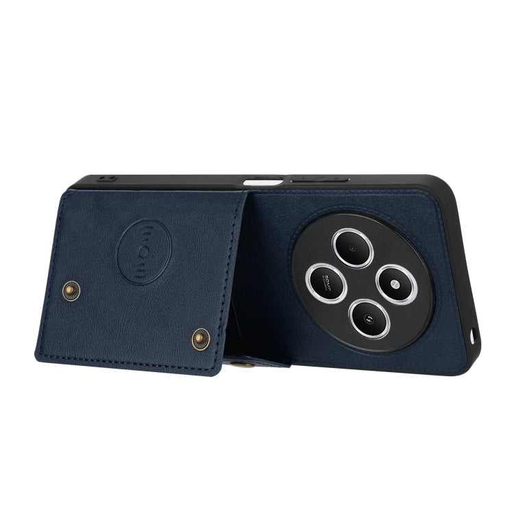 For Redmi 14C 4G Double Buckle Card Slots Magnetic Phone Case