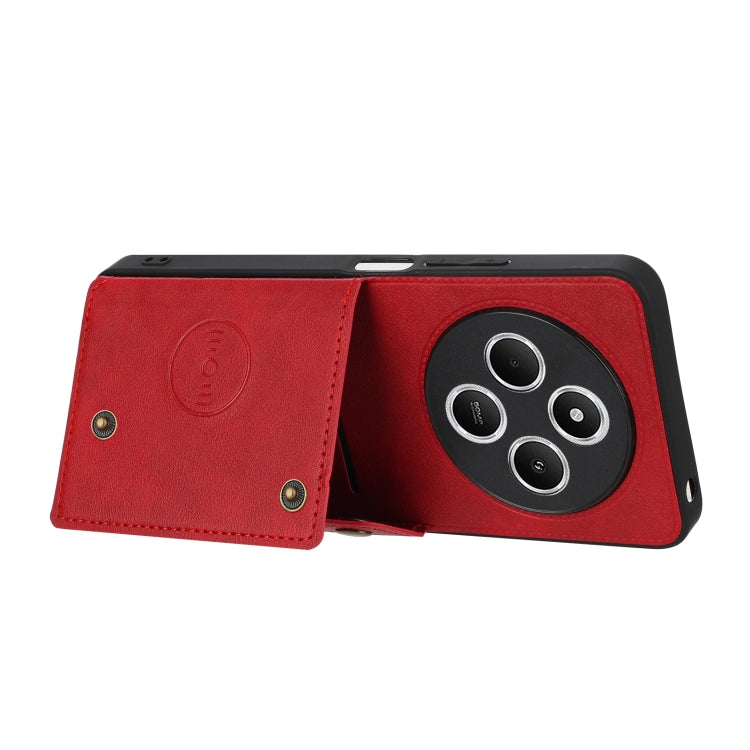 For Redmi 14C 4G Double Buckle Card Slots Magnetic Phone Case