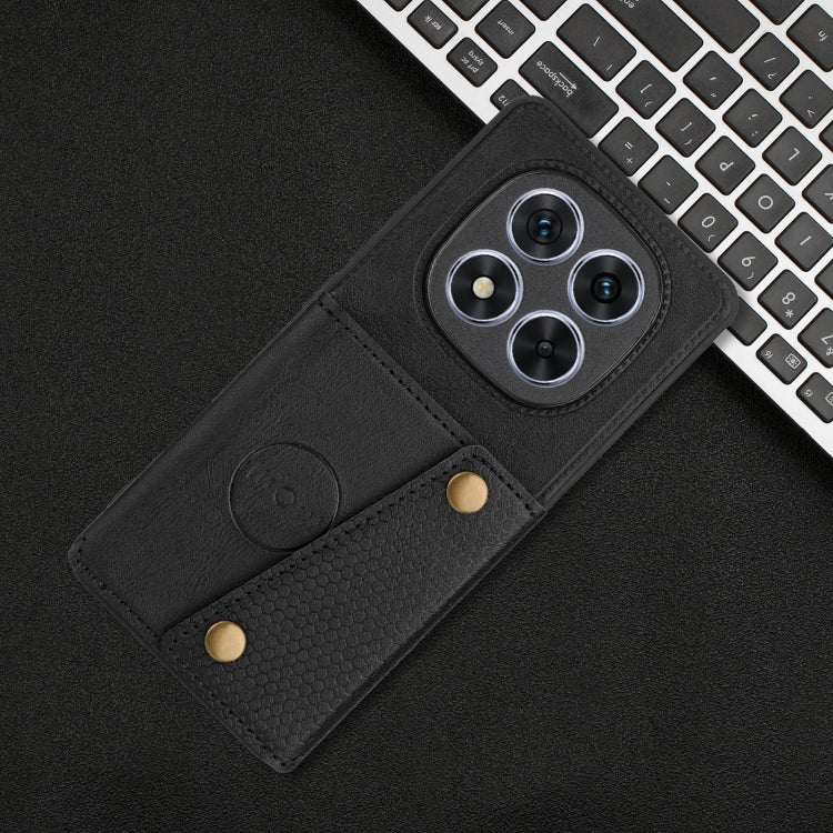 For Redmi Note 14 Pro 5G Double Buckle Card Slots Magnetic Phone Case