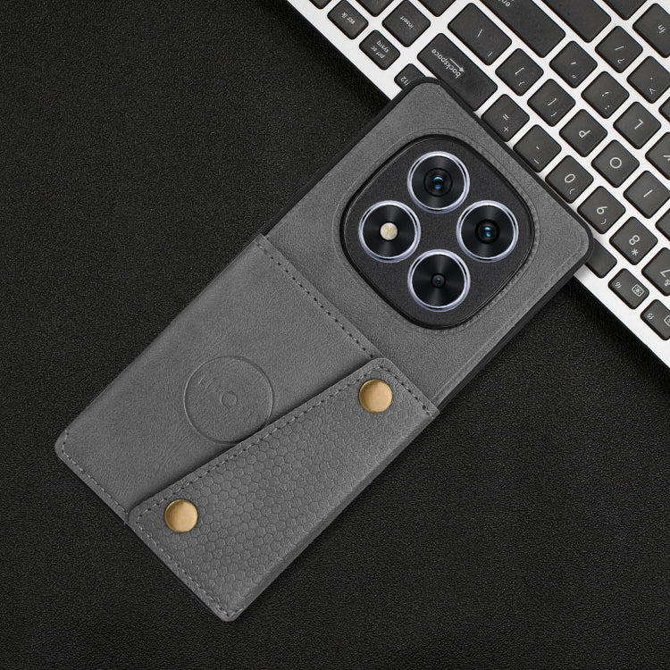 For Redmi Note 14 Pro 5G Double Buckle Card Slots Magnetic Phone Case