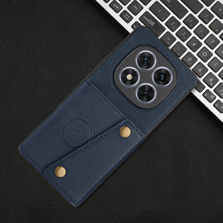 For Redmi Note 14 Pro 5G Double Buckle Card Slots Magnetic Phone Case