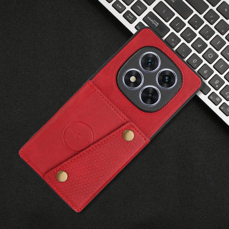 For Redmi Note 14 Pro 5G Double Buckle Card Slots Magnetic Phone Case