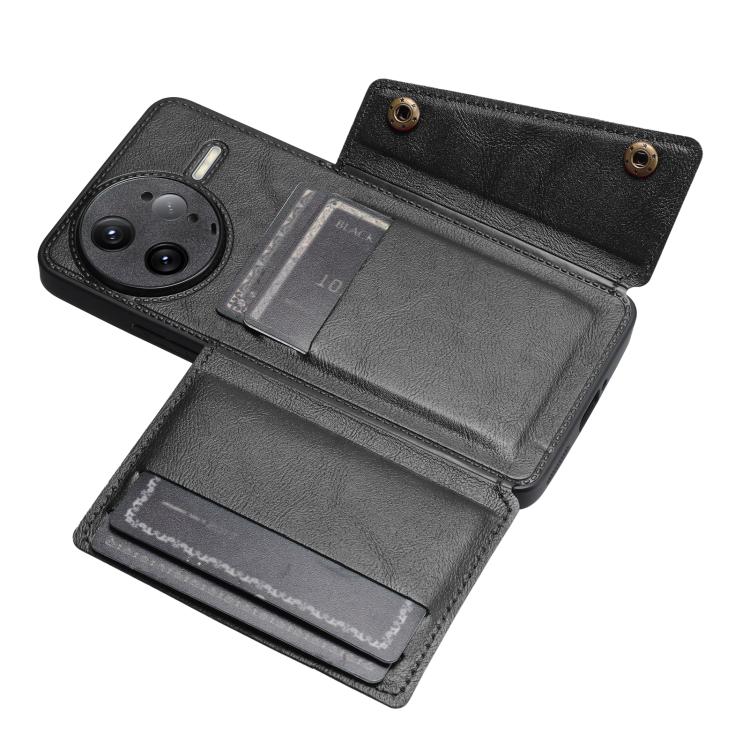For Redmi K80 Pro Double Buckle Card Slots Magnetic Phone Case