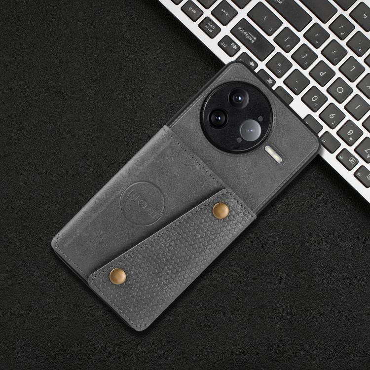 For Redmi K80 Pro Double Buckle Card Slots Magnetic Phone Case