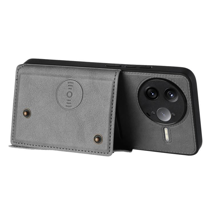 For Redmi K80 Pro Double Buckle Card Slots Magnetic Phone Case