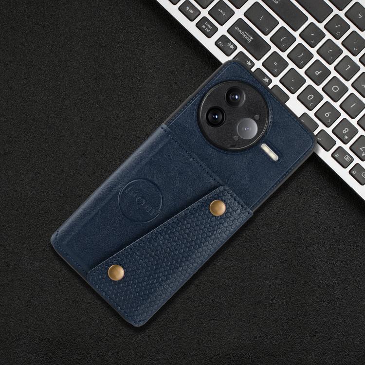 For Redmi K80 Pro Double Buckle Card Slots Magnetic Phone Case