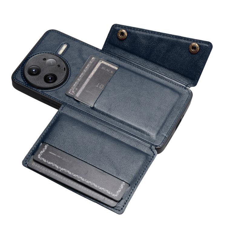 For Redmi K80 Pro Double Buckle Card Slots Magnetic Phone Case