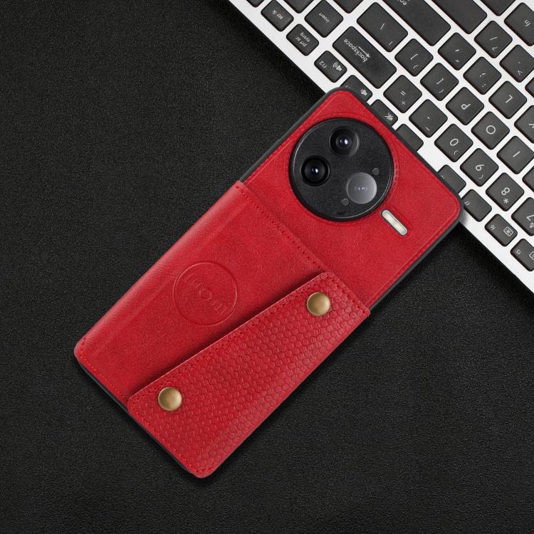 For Redmi K80 Pro Double Buckle Card Slots Magnetic Phone Case