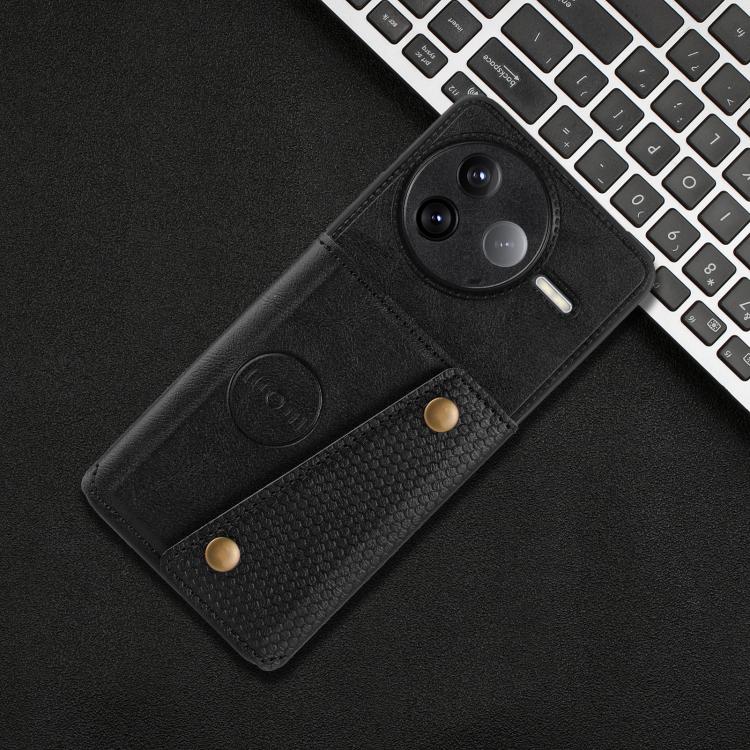 For Redmi K80 Double Buckle Card Slots Magnetic Phone Case