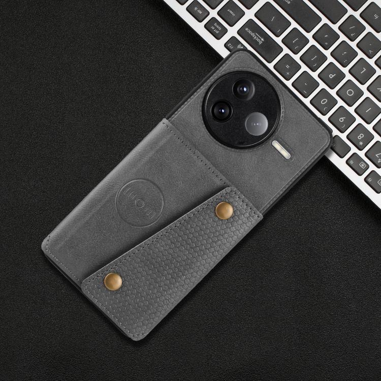 For Redmi K80 Double Buckle Card Slots Magnetic Phone Case