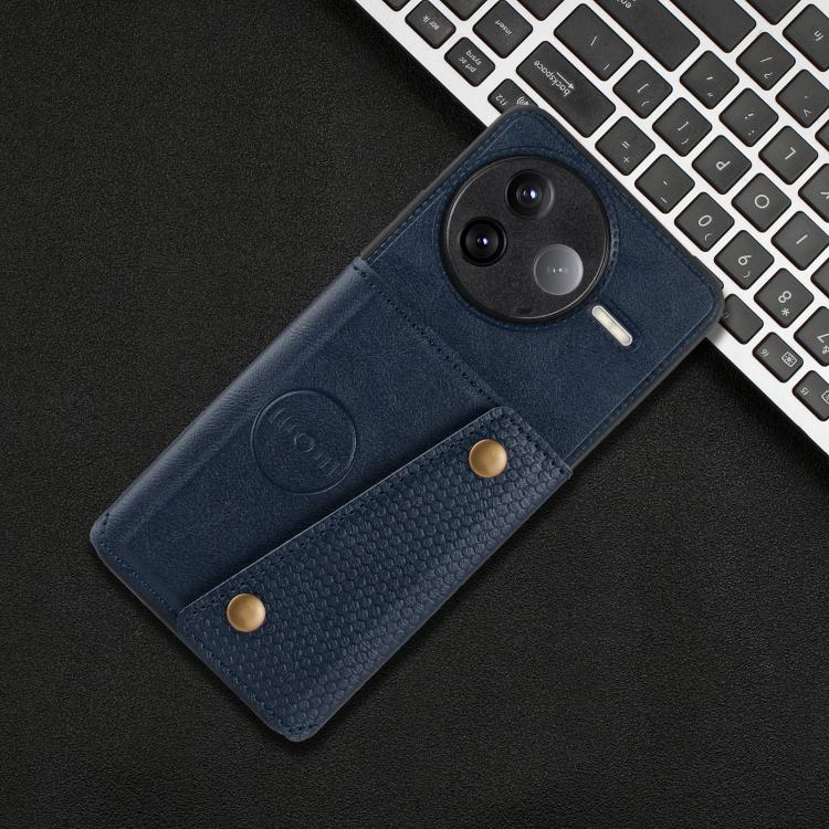 For Redmi K80 Double Buckle Card Slots Magnetic Phone Case
