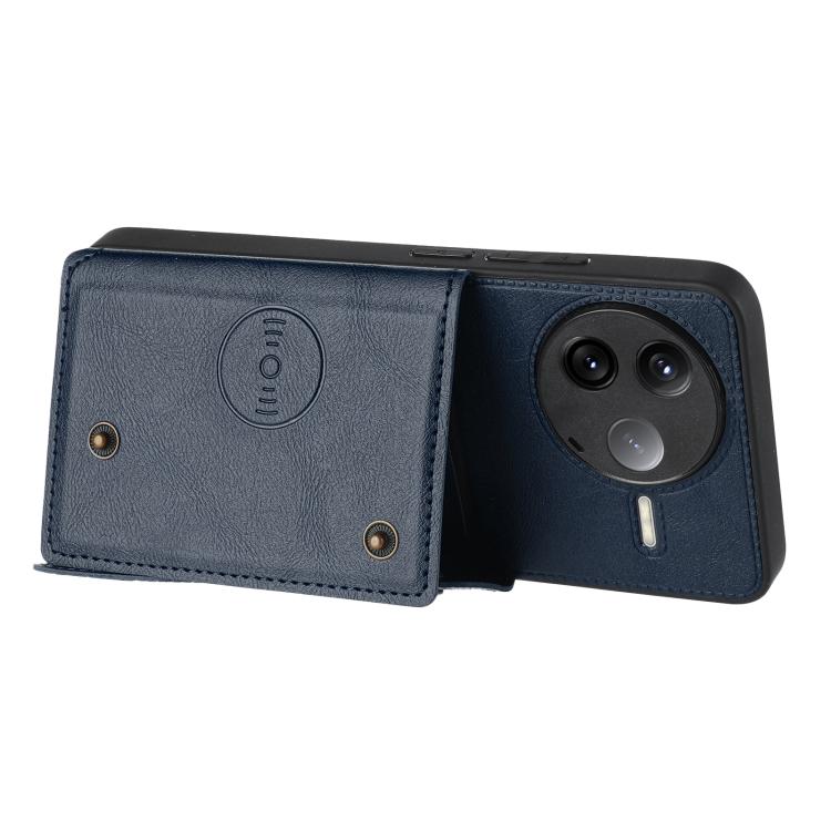 For Redmi K80 Double Buckle Card Slots Magnetic Phone Case