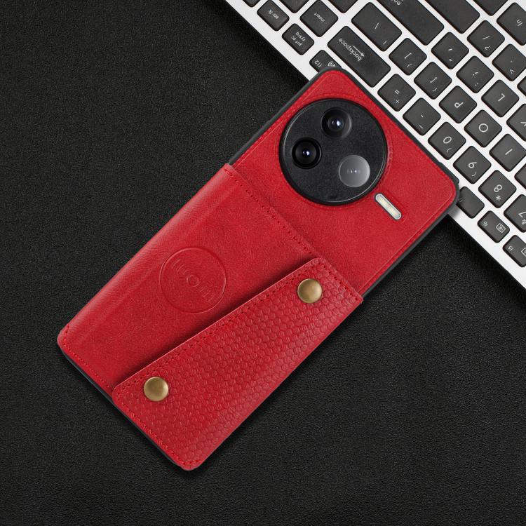For Redmi K80 Double Buckle Card Slots Magnetic Phone Case