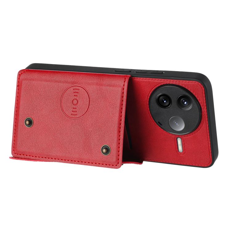 For Redmi K80 Double Buckle Card Slots Magnetic Phone Case