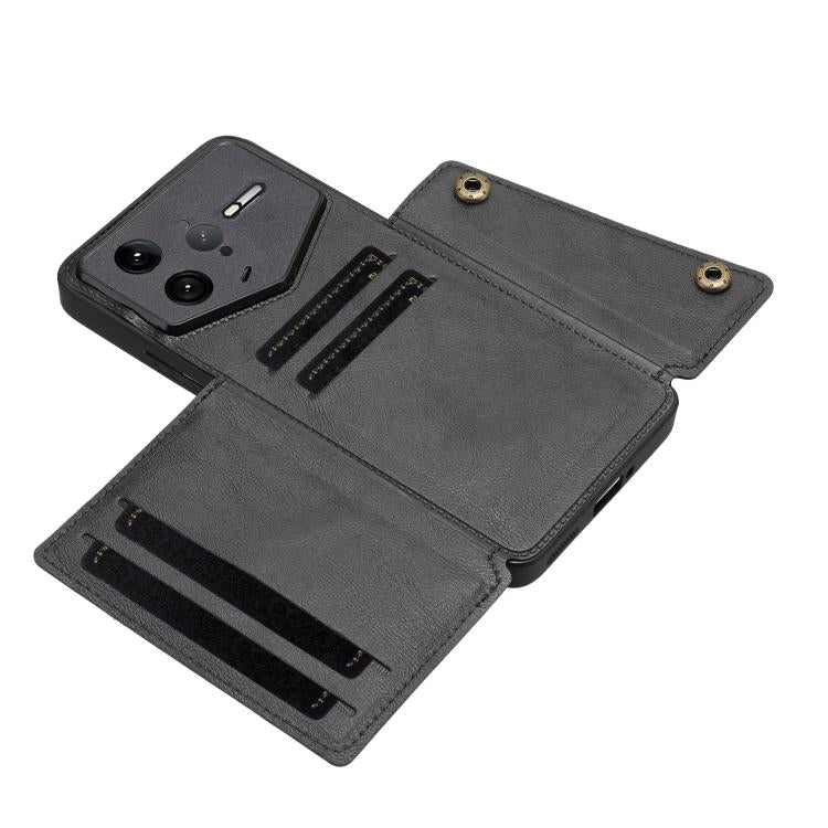 For Redmi K80 Pro Champion Edition Double Buckle Card Slots Magnetic Phone Case
