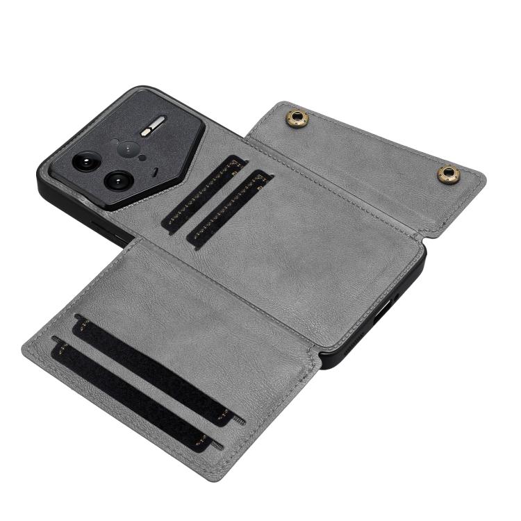 For Redmi K80 Pro Champion Edition Double Buckle Card Slots Magnetic Phone Case
