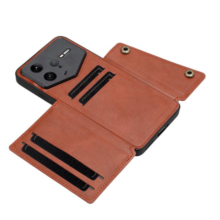 For Redmi K80 Pro Champion Edition Double Buckle Card Slots Magnetic Phone Case