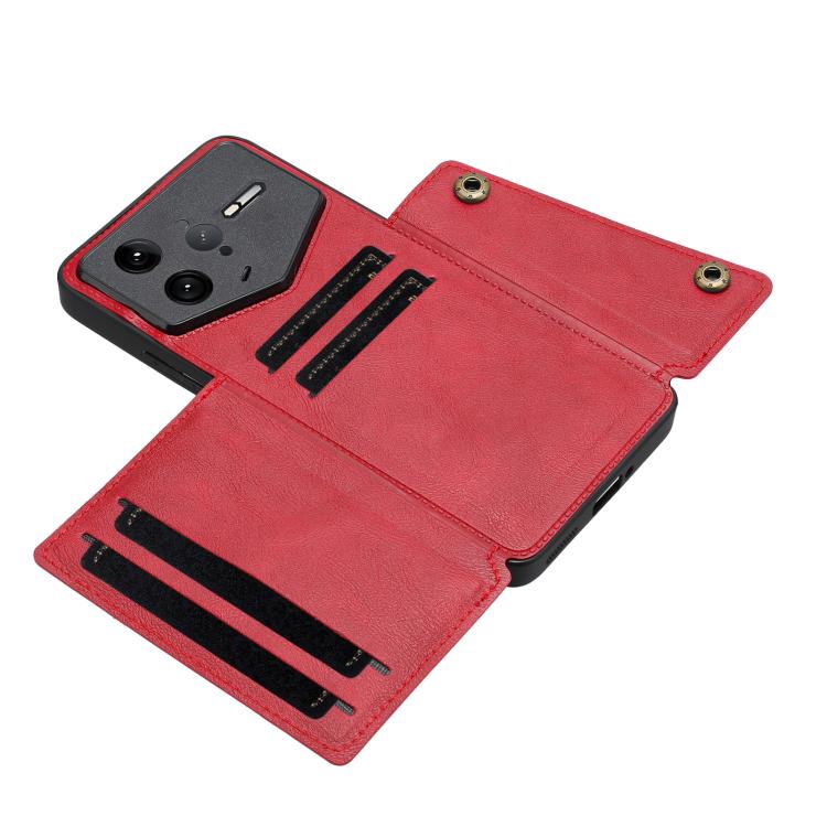 For Redmi K80 Pro Champion Edition Double Buckle Card Slots Magnetic Phone Case