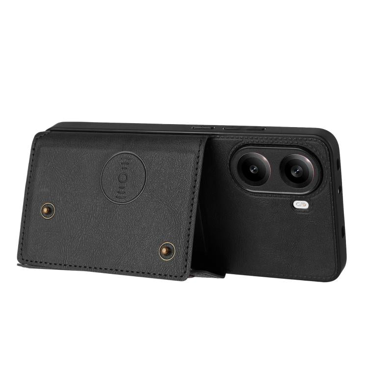 For Redmi Turbo 4 Double Buckle Card Slots Magnetic Phone Case