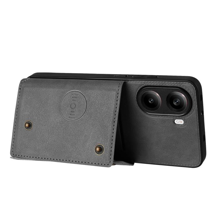 For Redmi Turbo 4 Double Buckle Card Slots Magnetic Phone Case