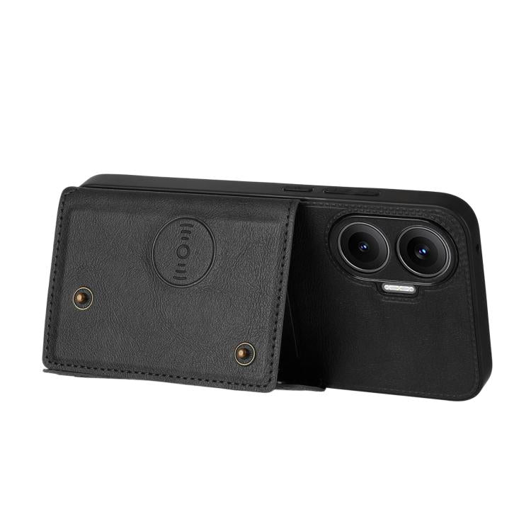 For Redmi Turbo 4 Pro Double Buckle Card Slots Magnetic Phone Case