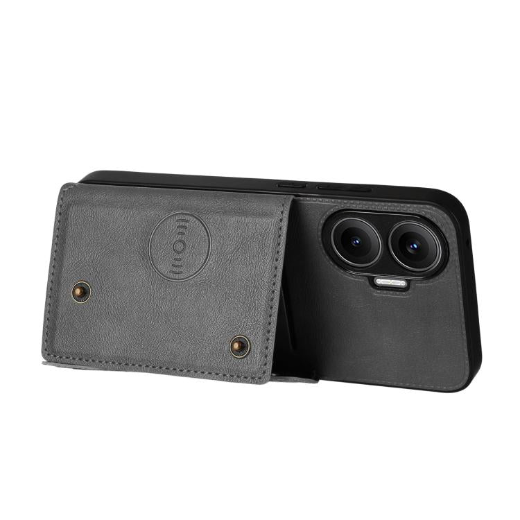 For Redmi Turbo 4 Pro Double Buckle Card Slots Magnetic Phone Case