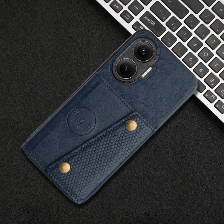 For Redmi Turbo 4 Pro Double Buckle Card Slots Magnetic Phone Case