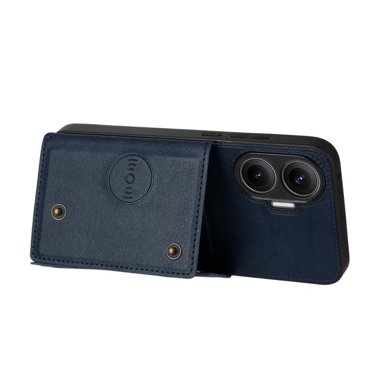 For Redmi Turbo 4 Pro Double Buckle Card Slots Magnetic Phone Case