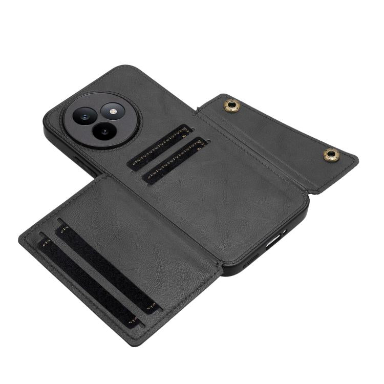 For Redmi K80 Ultra Double Buckle Card Slots Magnetic Phone Case