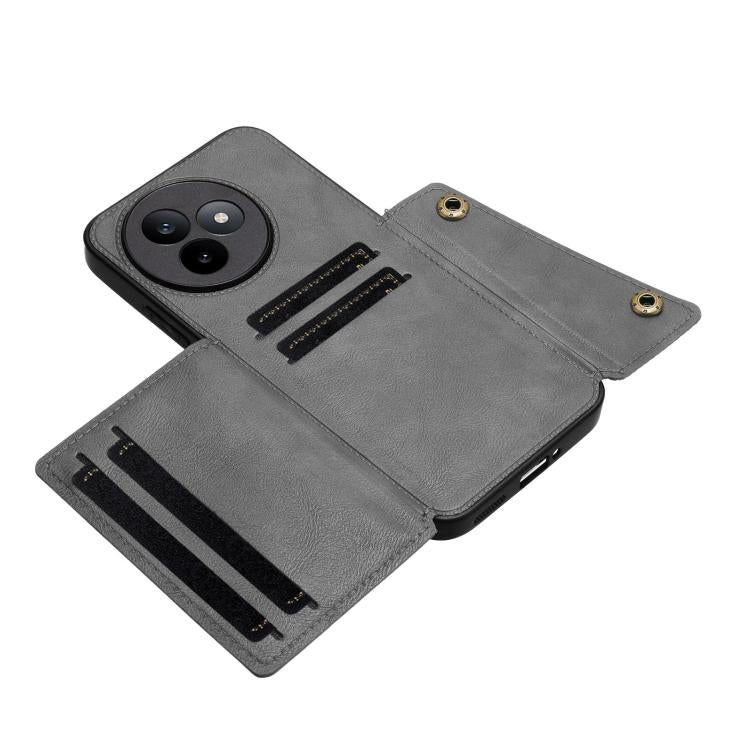 For Redmi K80 Ultra Double Buckle Card Slots Magnetic Phone Case