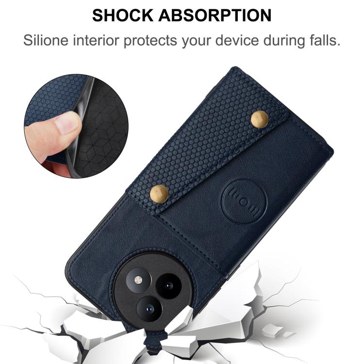 For Redmi K80 Ultra Double Buckle Card Slots Magnetic Phone Case