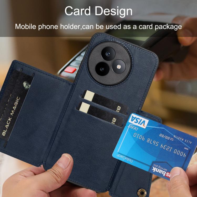 For Redmi K80 Ultra Double Buckle Card Slots Magnetic Phone Case