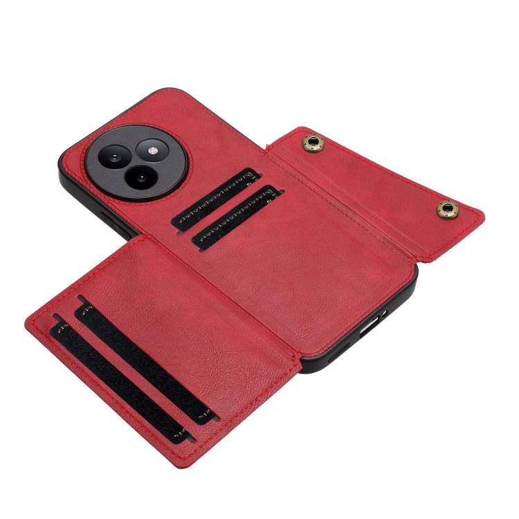 For Redmi K80 Ultra Double Buckle Card Slots Magnetic Phone Case
