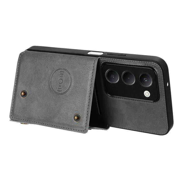 For Redmi 15 5G Global / 4G SEA 169mm Double Buckle Card Slots Magnetic Phone Case