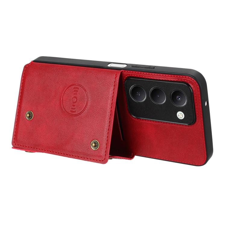 For Redmi 15 5G Global / 4G SEA 169mm Double Buckle Card Slots Magnetic Phone Case