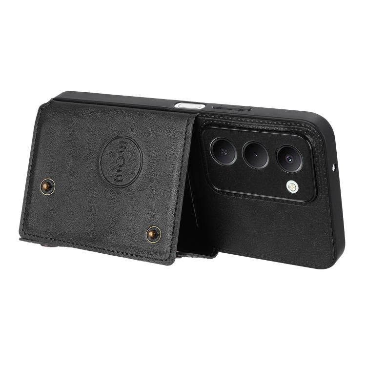 For Redmi 15 5G / 4G EU 171mm Double Buckle Card Slots Magnetic Phone Case