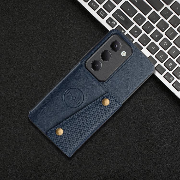 For Redmi 15 5G / 4G EU 171mm Double Buckle Card Slots Magnetic Phone Case