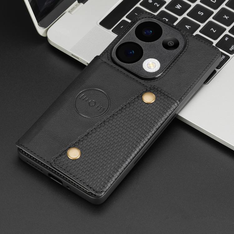 For Redmi 15C 5G / 4G Global 171mm Double Buckle Card Slots Magnetic Phone Case