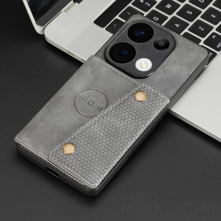 For Redmi 15C 5G / 4G Global 171mm Double Buckle Card Slots Magnetic Phone Case
