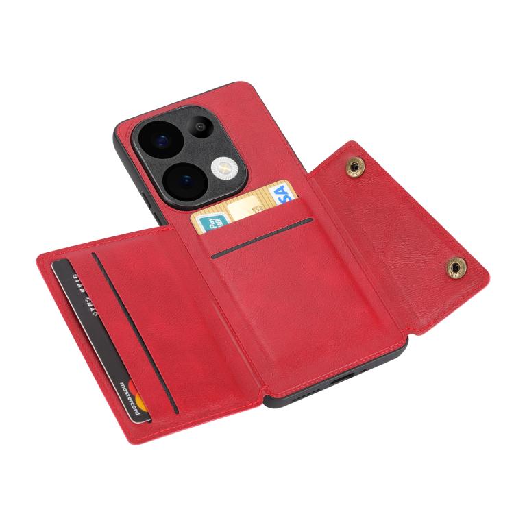 For Redmi 15C 5G / 4G Global 171mm Double Buckle Card Slots Magnetic Phone Case