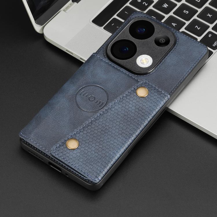 For Redmi 15C 5G / 4G EU 173mm Double Buckle Card Slots Magnetic Phone Case