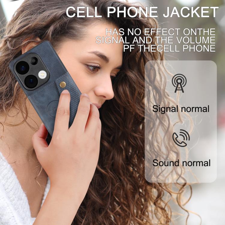 For Redmi 15C 5G / 4G EU 173mm Double Buckle Card Slots Magnetic Phone Case