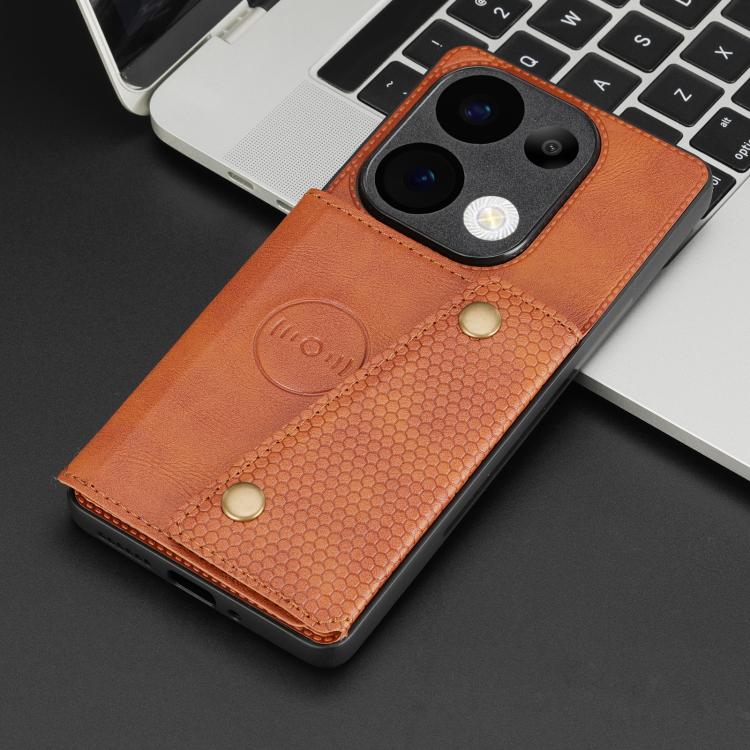 For Redmi 15C 5G / 4G EU 173mm Double Buckle Card Slots Magnetic Phone Case