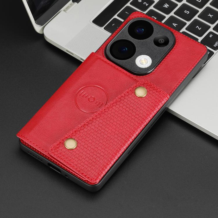 For Redmi 15C 5G / 4G EU 173mm Double Buckle Card Slots Magnetic Phone Case